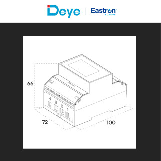 Eastron Misuratore Inverter Trifase Deye Solis 220-240V RS485 4P
