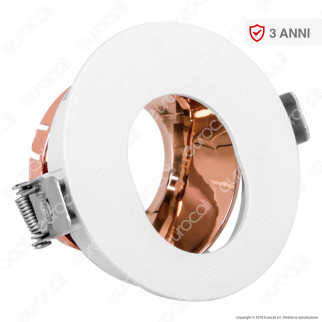 VT-874 V-Tac Portafaretto Orientabile Rotondo da Incasso Oro Rosa