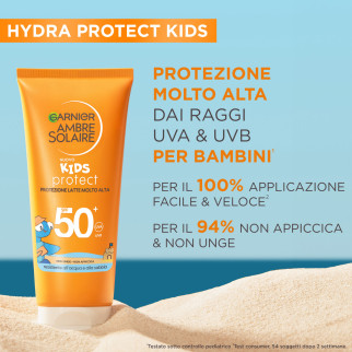 Garnier Ambre Solaire Kids Protect Protezione Latte SPF 50+ Molto Alta