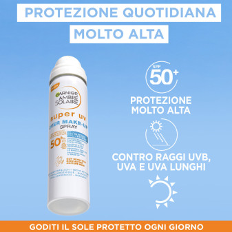 Garnier Ambre Solaire Super UV Over Make Up Mist Protezione SPF 50+