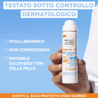 Garnier Ambre Solaire Super UV Over Make Up Mist Protezione SPF 50+