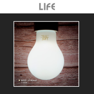 Life Lampadina LED E27 8W Goccia A60 Filament Vetro Bianco con Sensore