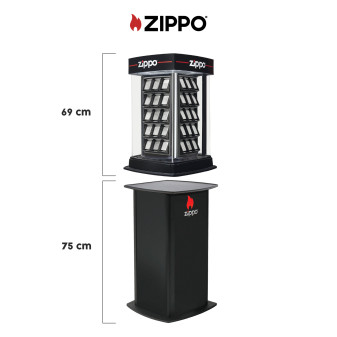Espositore Zippo Vetrina Girevole Luminosa per 60 Accendini