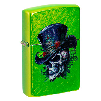 Accendino Zippo mod. 46709 Top Hat Skull Design