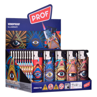 Accendini Maxi Elettronici Turbo Prof Fantasia Illuminati da 50