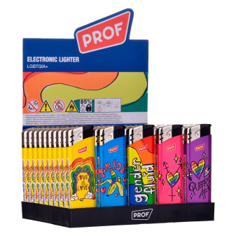 Accendini Maxi Elettronici Prof Fantasia LGBTQIA+ Box da 50