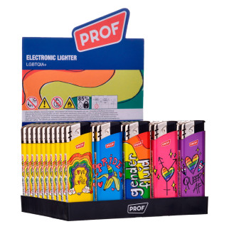 Accendini Maxi Elettronici Prof Fantasia LGBTQIA+ Box da 50