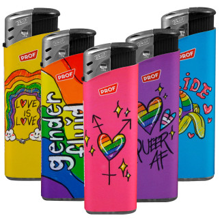 Accendini Maxi Elettronici Prof Fantasia LGBTQIA+ Serie da 5