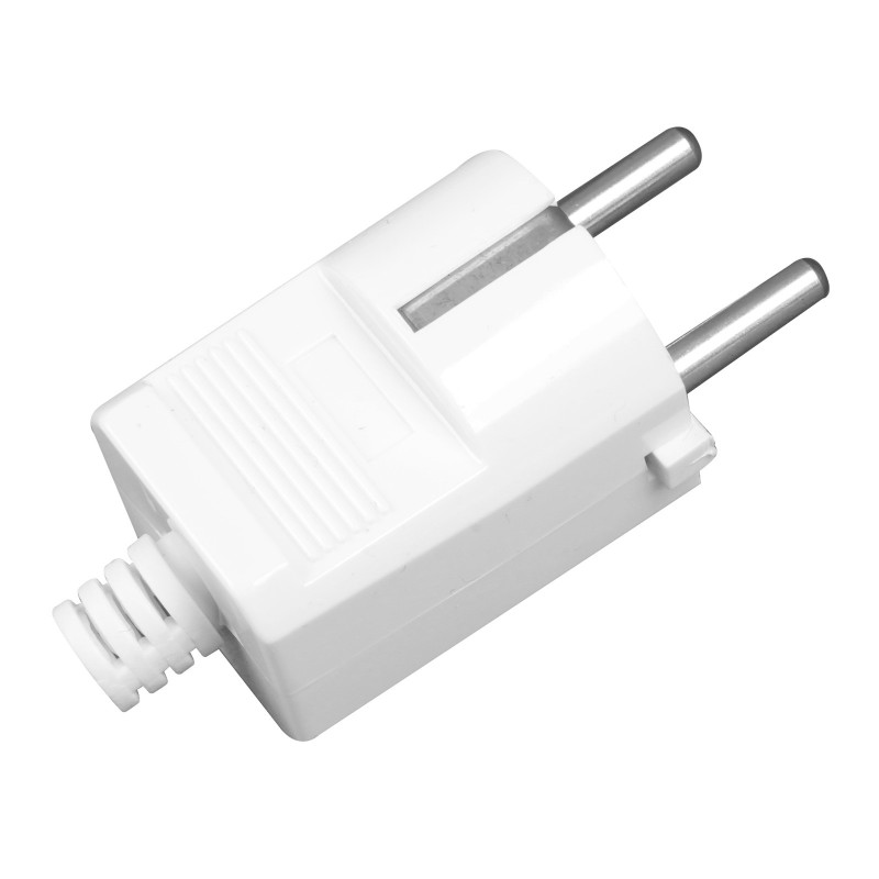 CFG Spina Singola Schuko con Uscita Cavo Dritta - Colore Bianco