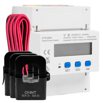 Chint Misuratore per Inverter Trifase Deye 3x 230-400V RS485 4P MID con Display LCD