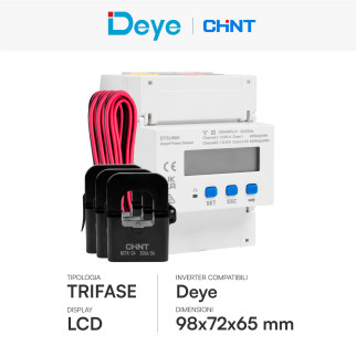 Chint Misuratore per Inverter Trifase Deye 3x 230-400V RS485 4P MID con Display LCD