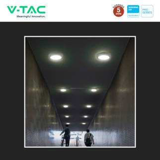 V-Tac Pro VT-60024 Mini Pannello LED Rotondo 24W SMD Chip Samsung