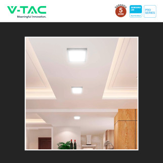 V-Tac Pro VT-60024 Mini Pannello LED Quadrato 24W SMD Chip Samsung