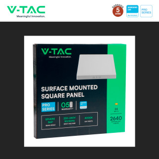 V-Tac Pro VT-60024 Mini Pannello LED Quadrato 24W SMD Chip Samsung