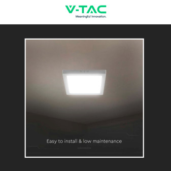 VT-60012 Mini Pannello LED Quadrato 12W SMD a Superficie V-Tac
