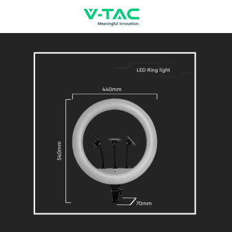 V-Tac VT-45055 Ring Light LED Rotonda 55W SMD CCT Changing Color 3in1