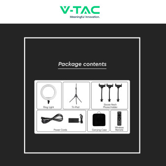 V-Tac VT-45055 Ring Light LED Rotonda 55W SMD CCT Changing Color 3in1