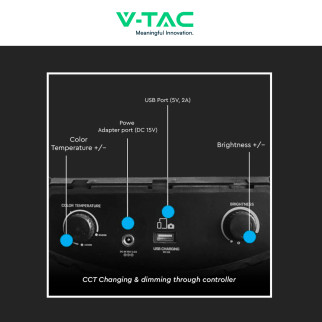 V-Tac VT-45055 Ring Light LED Rotonda 55W SMD CCT Changing Color 3in1