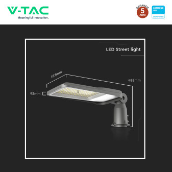 V-Tac VT-105ST Lampada Stradale LED Samsung SMD IP65 Grigio