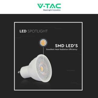 V-Tac VT-247D Lampadina LED GU10 6W Faretto PAR16 SMD Dimmerabile