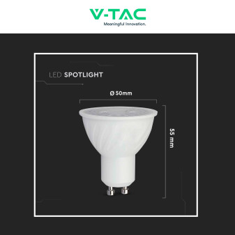 V-Tac VT-227 Lampadina LED GU10 6W Faretto PAR16 SMD