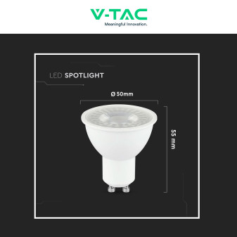 V-Tac VT-291 Lampadina LED GU10 7,5W Faretto PAR16 SMD