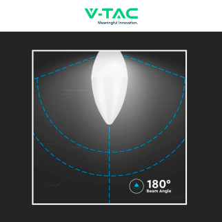 V-Tac VT-268 Lampadina LED E14 6,5W Candela C37 SMD