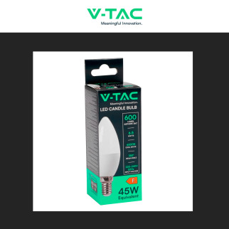 V-Tac VT-268 Lampadina LED E14 6,5W Candela C37 SMD