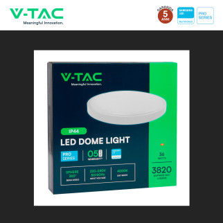 V-Tac Pro VT-8630 Plafoniera LED Rotonda 36W SMD Chip Samsung IP44