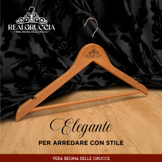 RealGruccia Grucce in Legno Naturale Colore Marrone Chiaro 22x45cm