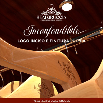 RealGruccia Grucce in Legno Naturale a Spalla Larga 24x45cm