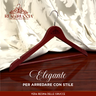 RealGruccia Grucce in Legno Naturale Colore Ciliegia 22x45cm