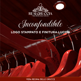 RealGruccia Grucce in Legno Naturale Colore Ciliegia 22x45cm