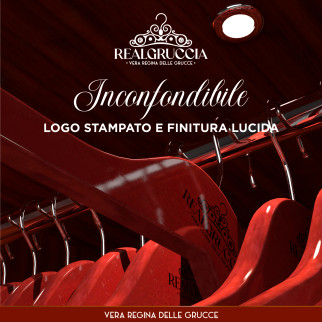 RealGruccia Grucce in Legno Naturale Colore Ciliegia 22x45cm