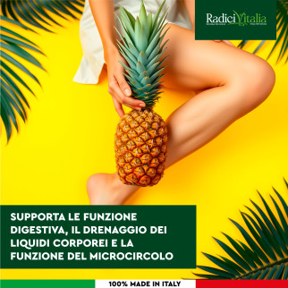 RadiciVitalia Bromelina Drenante Forte 500mg Integratore 5000 GDU/g