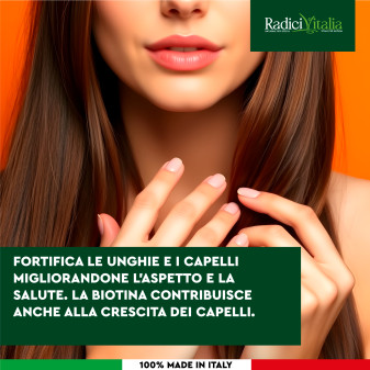 RadiciVitalia Biotina Zinco e Selenio 450mcg Integratore Vitamina B7