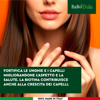 RadiciVitalia Biotina Zinco e Selenio 450mcg Integratore Vitamina B7