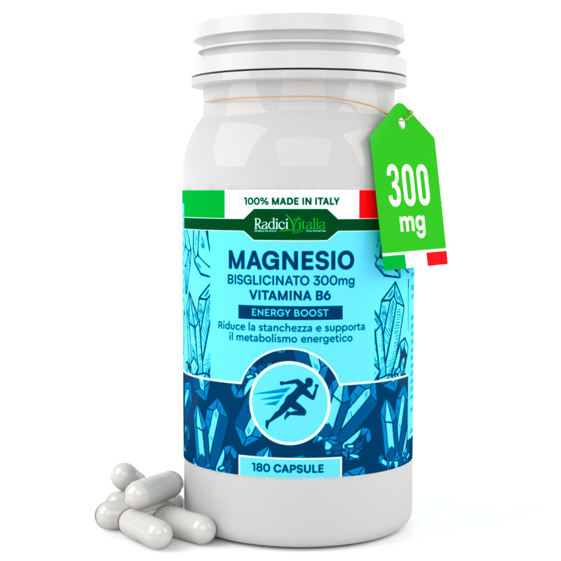 RadiciVitalia Magnesio Bisglicinato 300mg Integratore Vitamina B6