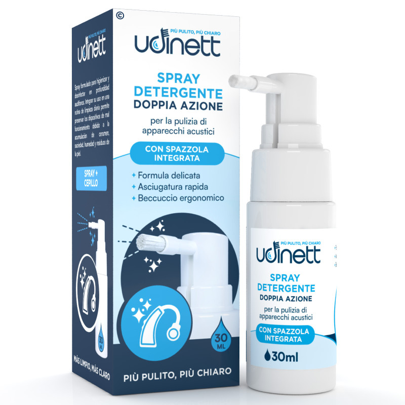 Udinett Spray Detergente per Pulizia Apparecchi Acustici 30ml
