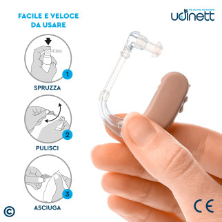 Udinett Spray Detergente per Pulizia Apparecchi Acustici 30ml