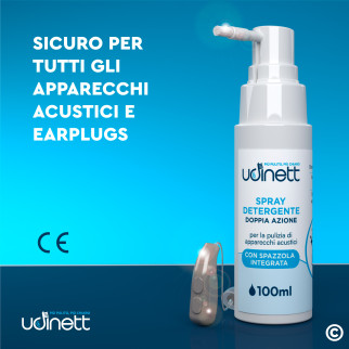 Udinett Spray Detergente per Pulizia Apparecchi Acustici 100ml