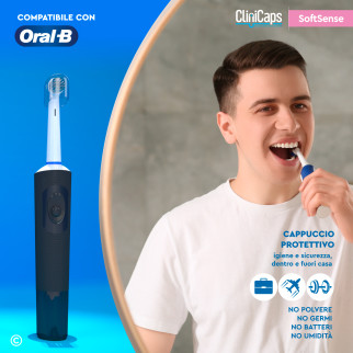 CliniCaps SoftSense Testine Spazzolino Elettrico Setole Morbide