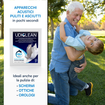 Udiclean Salviette Monouso Pulizia Apparecchi Acustici