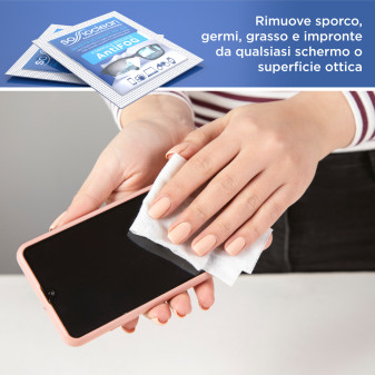Soffioclean Salviette Monouso per Pulizia Occhiali Monitor Display
