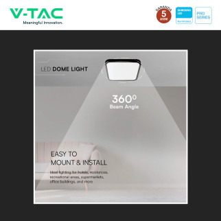 V-Tac Pro VT-8618 Plafoniera LED Quadrata 18W