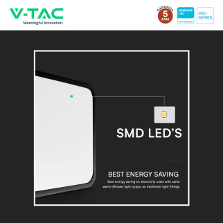 V-Tac Pro VT-8618 Plafoniera LED Quadrata 18W