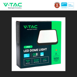 V-Tac Pro VT-8618 Plafoniera LED Quadrata 18W