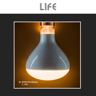 Life Lampadina LED E27 11W Reflector R125 Vetro Frost Filament Dimmer