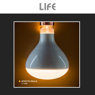 Life Lampadina LED E27 11W Reflector R125 Vetro Frost Filament Dimmer