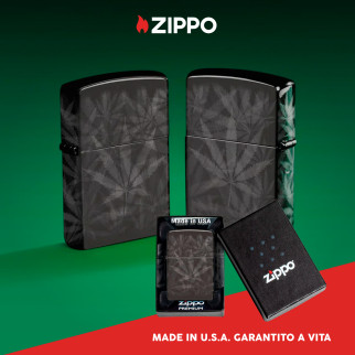 Accendino Zippo Premium mod. 48924 Leaf Design